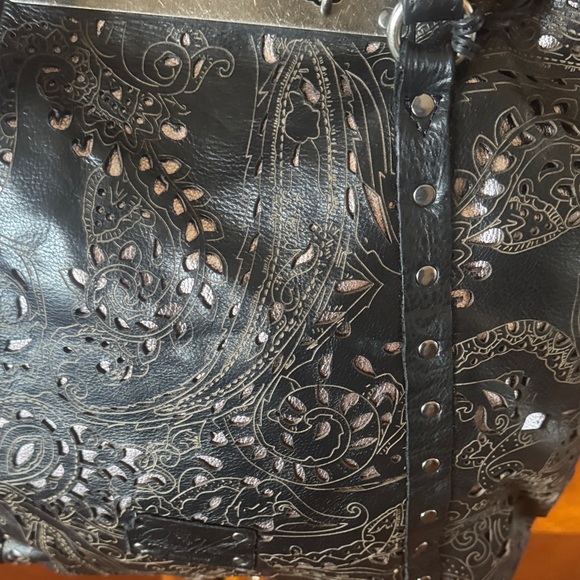 Patrica Nash Elegant Black Studded Tote Bag - Picture 2 of 11